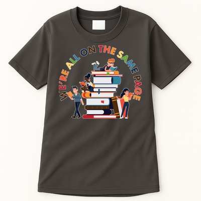 Were All One The Same Page Library Reading Fan Book Lover Tall T-Shirt