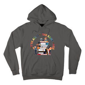 Were All One The Same Page Library Reading Fan Book Lover Tall Hoodie