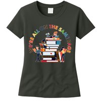 Were All One The Same Page Library Reading Fan Book Lover Womens T-Shirt
