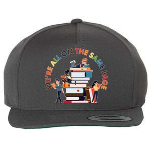 Were All One The Same Page Library Reading Fan Book Lover Wool Snapback Cap