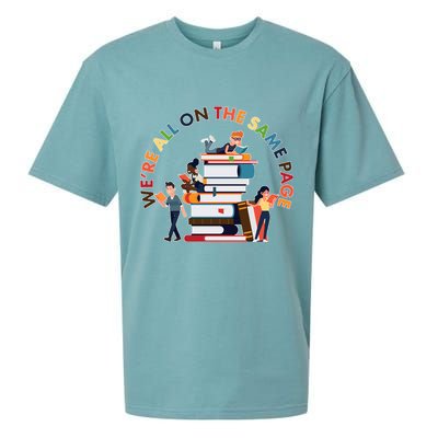 Were All One The Same Page Library Reading Fan Book Lover Sueded Cloud Jersey T-Shirt