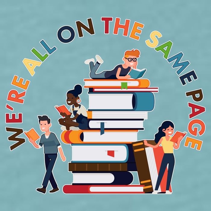 Were All One The Same Page Library Reading Fan Book Lover Sueded Cloud Jersey T-Shirt