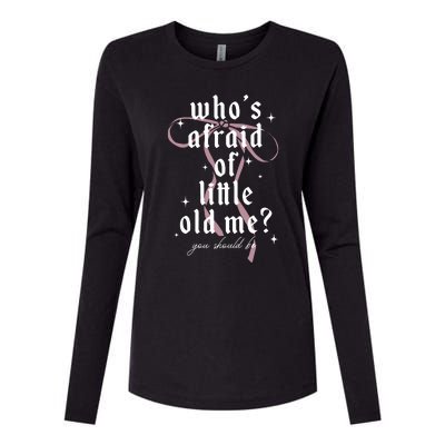 WhoS Afraid Of Little Old Me Womens Cotton Relaxed Long Sleeve T-Shirt