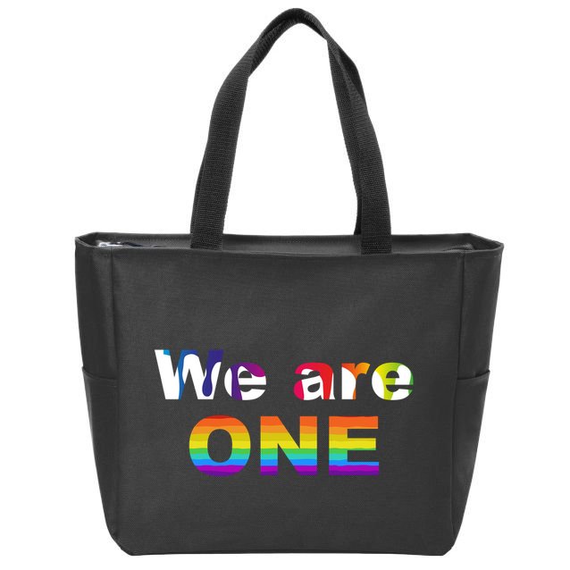 We Are One LGBTQ Zip Tote Bag