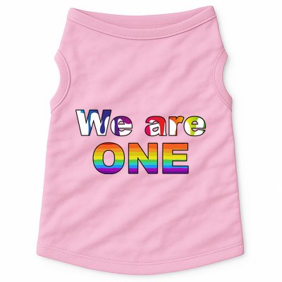 We Are One LGBTQ Doggie Tank