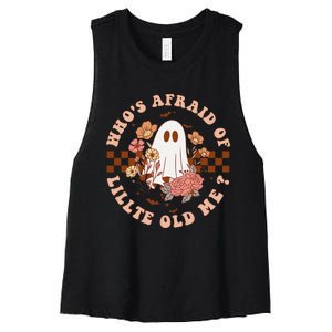 WhoS Afraid Of Little Funny Old Me Women's Racerback Cropped Tank