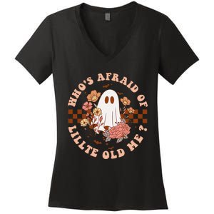 WhoS Afraid Of Little Funny Old Me Women's V-Neck T-Shirt