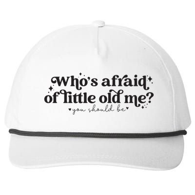 WhoS Afraid Of Little Old Me Snapback Five-Panel Rope Hat