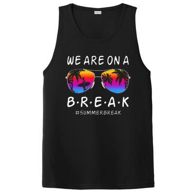 We Are On A Break Hello Summer Rainbow Sunglasses Teacher PosiCharge Competitor Tank