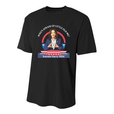 WhoS Afraid Of Little Funny Old Me Kamala Harris 2024 Youth Performance Sprint T-Shirt