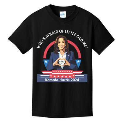 WhoS Afraid Of Little Funny Old Me Kamala Harris 2024 Kids T-Shirt