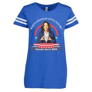 WhoS Afraid Of Little Funny Old Me Kamala Harris 2024 Enza Ladies Jersey Football T-Shirt