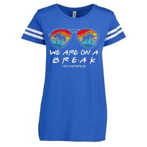 We Are On A Break Teacher Glasses Summer Break Hello Summer Enza Ladies Jersey Football T-Shirt