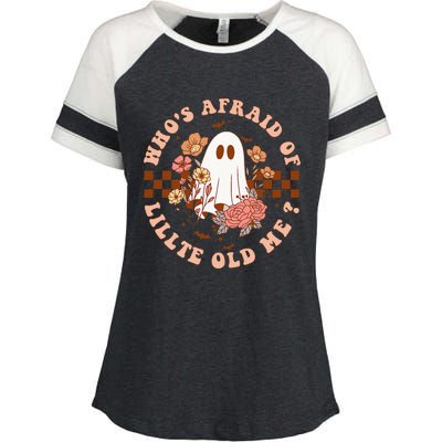 WhoS Afraid Of Little Funny Old Me Enza Ladies Jersey Colorblock Tee