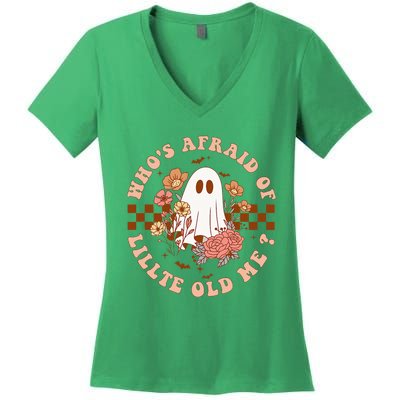 WhoS Afraid Of Little Funny Old Me Women's V-Neck T-Shirt