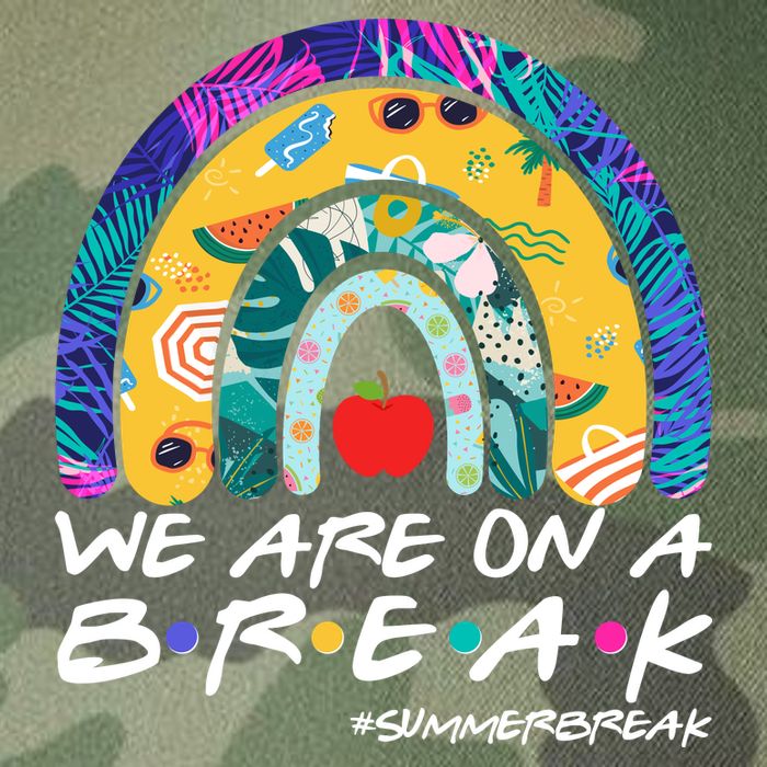 We Are On A Break #Summerbreak Schools Out Legacy Tie Dye Trucker Hat