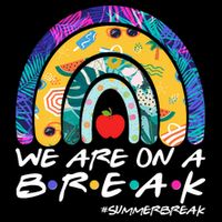 We Are On A Break #Summerbreak Schools Out Pom Pom 12in Knit Beanie