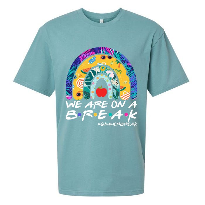 We Are On A Break #Summerbreak Schools Out Sueded Cloud Jersey T-Shirt
