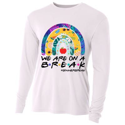 We Are On A Break #Summerbreak Schools Out Cooling Performance Long Sleeve Crew