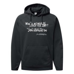 Who Afraid Of Little Old Me Performance Fleece Hoodie