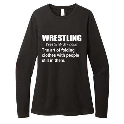 Wrestling Art Of Folding Clothes With People Still In Them Gift Womens CVC Long Sleeve Shirt