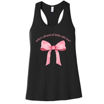 Whos Afraid Of Little Old Me Bow Tie Ttpd Women's Racerback Tank