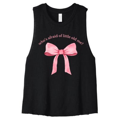 Whos Afraid Of Little Old Me Bow Tie Ttpd Women's Racerback Cropped Tank