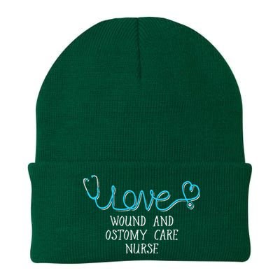 Wound And Ostomy Care Nurse Stethoscope Scripted Wit Knit Cap Winter Beanie