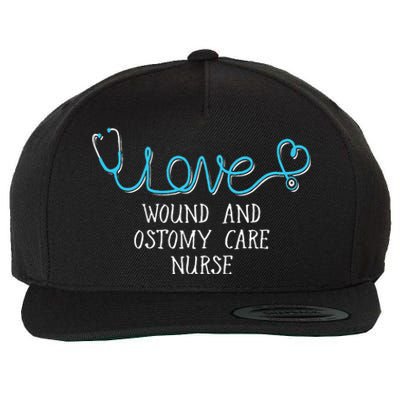 Wound And Ostomy Care Nurse Stethoscope Scripted Wit Wool Snapback Cap