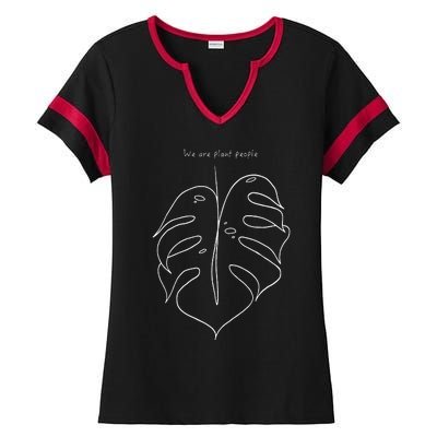 We Are Plant People Gardening Monstera Deliciosa Leaf Ladies Halftime Notch Neck Tee