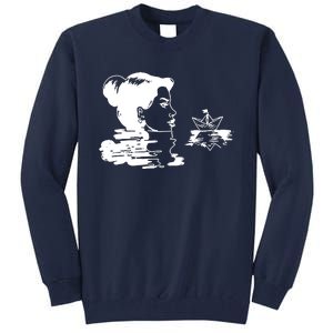 Woman And Paper Ship Tall Sweatshirt