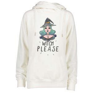 Wiccan And Pagan Witch Please Cute Pastel Halloween Witch Gift Womens Funnel Neck Pullover Hood