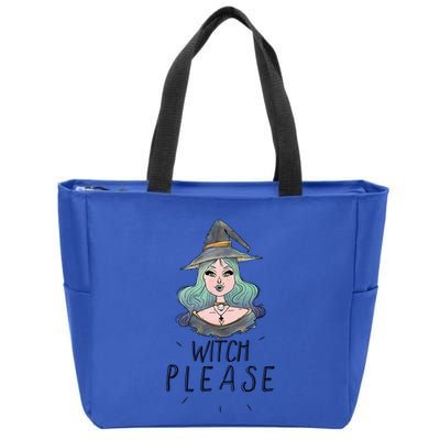 Wiccan And Pagan Witch Please Cute Pastel Halloween Witch Gift Zip Tote Bag
