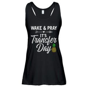 Wake And Pray Its Transfer Day Ladies Essential Flowy Tank