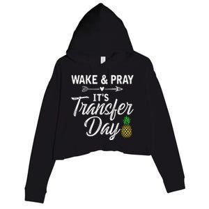 Wake And Pray Its Transfer Day Crop Fleece Hoodie