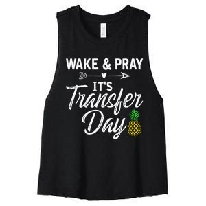 Wake And Pray Its Transfer Day Women's Racerback Cropped Tank