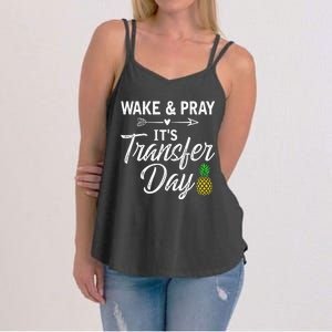 Wake And Pray Its Transfer Day Women's Strappy Tank