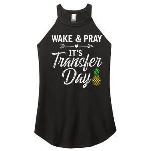 Wake And Pray Its Transfer Day Women's Perfect Tri Rocker Tank