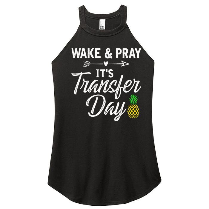 Wake And Pray Its Transfer Day Women's Perfect Tri Rocker Tank