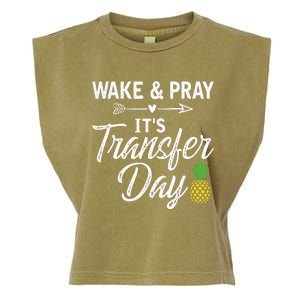 Wake And Pray Its Transfer Day Garment-Dyed Women's Muscle Tee