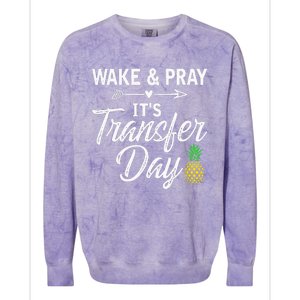 Wake And Pray Its Transfer Day Colorblast Crewneck Sweatshirt