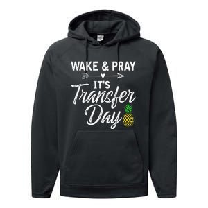 Wake And Pray Its Transfer Day Performance Fleece Hoodie