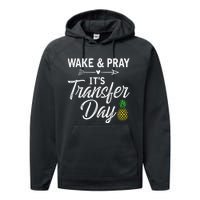 Wake And Pray Its Transfer Day Performance Fleece Hoodie