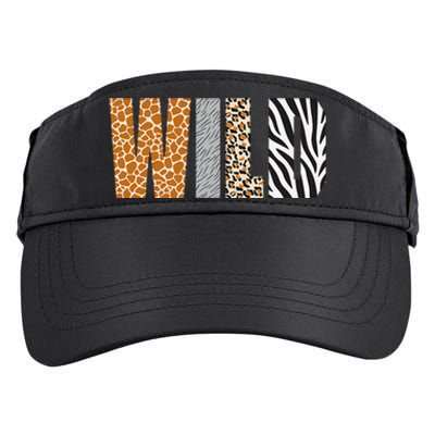 Wild Animal Pattern Giraffe Wolf Leopard Zebra Animal Print Adult Drive Performance Visor