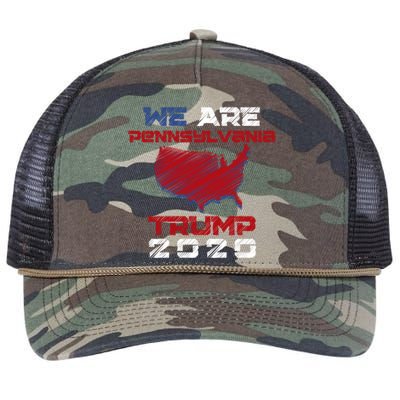 We Are Pennsylvania Not Antitrump But Protrump 2020 Gift Retro Rope Trucker Hat Cap