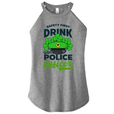 With A Police Officer Design St Patricks Police Cool Gift Women’s Perfect Tri Rocker Tank