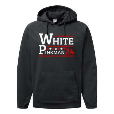 White And Pinkman 24 Election Funny Humor Performance Fleece Hoodie