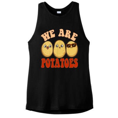 We Are Potatoes Root Vegetable Vegan Lover Keto Ladies PosiCharge Tri-Blend Wicking Tank