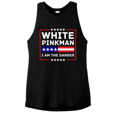 White And Pinkman I Am The Danger Ladies PosiCharge Tri-Blend Wicking Tank