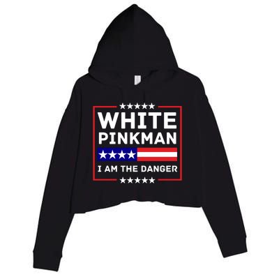 White And Pinkman I Am The Danger Crop Fleece Hoodie